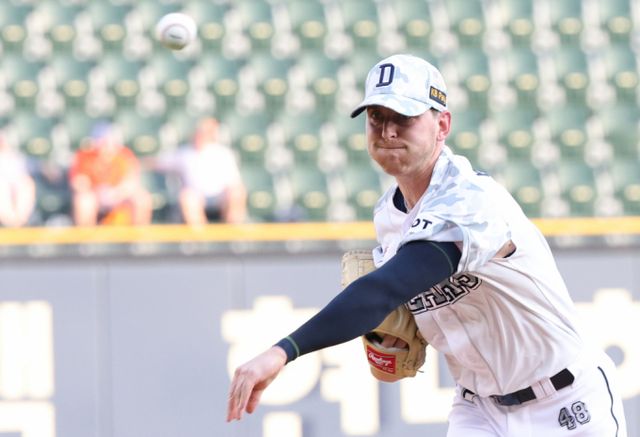 두산 베어스에서 뛰었던 브랜든 와델(30)이 뉴욕 메츠와 마이너리그 계약을 맺으며 메이저리그(MLB) 복귀를 노린다. /사진=뉴스1