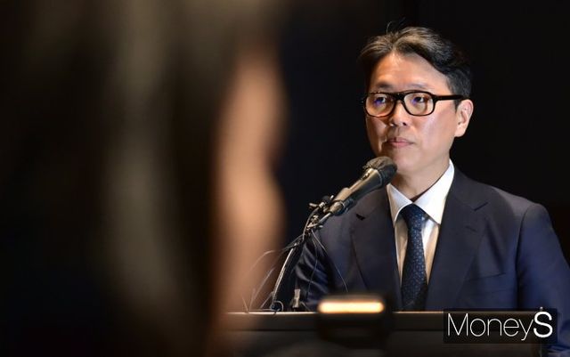 지난달 7일 기자 간담회에 참석한 임종훈 한미사이언스 대표. /사진=임한별 기자