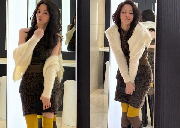 사진은 어깨가 드러난 홀터넥 원피스를 입은 전종서의 모습. /사진=전종서 인스타그램 캡처