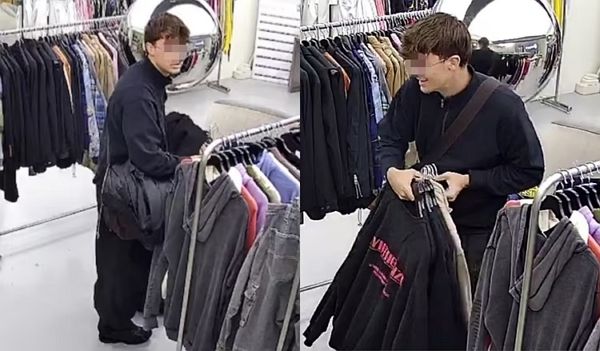 외국인 남녀가 200만원어치의 옷을 훔쳐 달아났다. 사진은 빈티지 의류 매장을 찾은 외국인 남성의 모습. /사진=뉴스1(업체 공식 SNS)