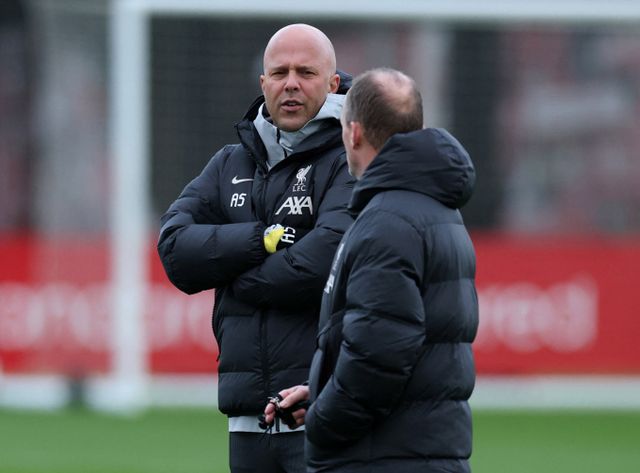 토트넘이 리그컵 4강에서 시즌 1패 팀 리버풀과 맞붙는다. 사진은 올시즌 리버풀의 감독이 된 아르네 슬롯 감독의 모습. /사진=로이터