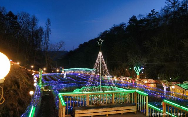 원주 고니골빛축제는 아름다운 조명은 물론 눈썰매, 방갈로 캠핑 등 체험거리가 가득하다. /사진=한국관광공사