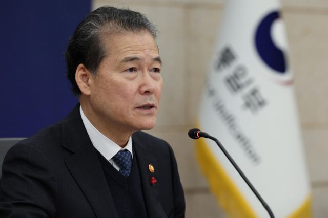  김영호 통일부 장관이 경찰 조사를 받았다. 사진은 김 장관이 지난 13일 한 행사에서 개회사를 하는 모습. /사진=뉴시스