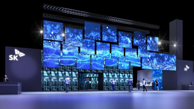  SK텔레콤은 ▲SK하이닉스 ▲SKC ▲SK엔무브 등 SK 멤버사들과 함께 'CES 2025'에서 SK그룹의 인공지지능(AI) 기술과 서비스를 알린다. 사진은 CES2025 SK그룹 전시관의 입구인 '혁신의 문'(Innovation Gate)의 조감도. /사진=SK텔레콤 제공
