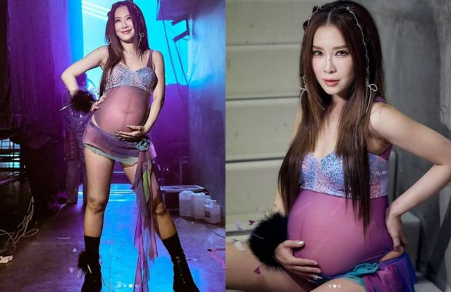 만삭 상태로 무대에서 공연을 펼친 태국 아이돌 영상이 공개돼 화제를 모으고 있다. /사진=걸리베리 벨 인스타그램 캡쳐