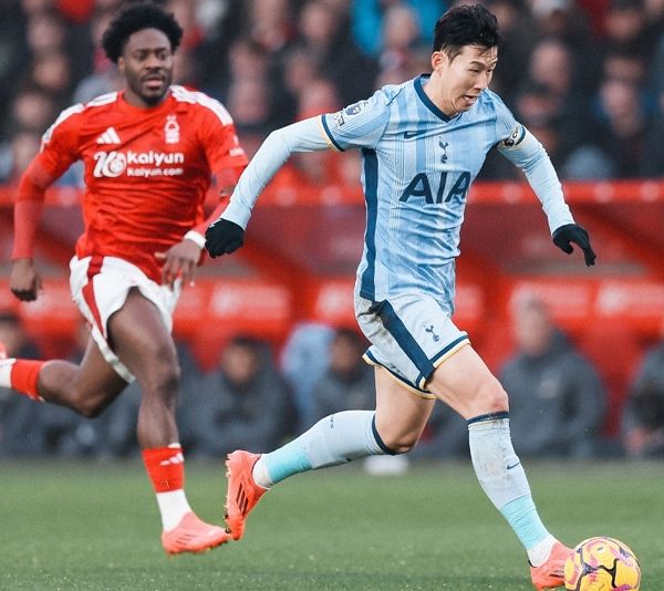 토트넘 홋스퍼가 노팅엄 포레스트에 0-1로 졌다. 사진은 노팅엄전을 뛰는 손흥민의 모습. /사진=토트넘 홋스퍼 인스타그램 캡처