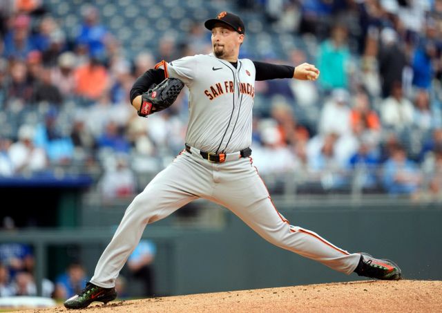 양대 리그 사이영상 출신 블레이크 스넬이 LA다저스 입단식에서 새 팀에 대한 만족감을 드러냈다. 사진은 올시즌 샌프란시스코 자이언츠에서 활약한 블레이크 스넬의 모습. /사진=로이터