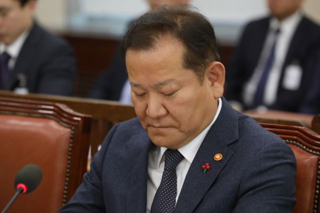 이상민 행정안전부 장관이 윤석열 대통령의 비상계엄 선포 상황의 적절성에 대해 "답변하기 적절치 않다"고 답했다. 사진은 이상민 행정안전부 장관. /사진=뉴스1