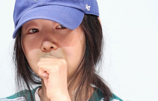 민희진 전 어도어 대표가 하이브 퇴사 후 첫 공개 석상에서 "죽도록 괴롭다"며 심경을 전했다. 사진은 지난 4월 민희진 어도어 전 대표가 서울 서초구 한국컨퍼런스센터에서 긴급 기자회견을 열었던 모습. /사진=임한별 기자