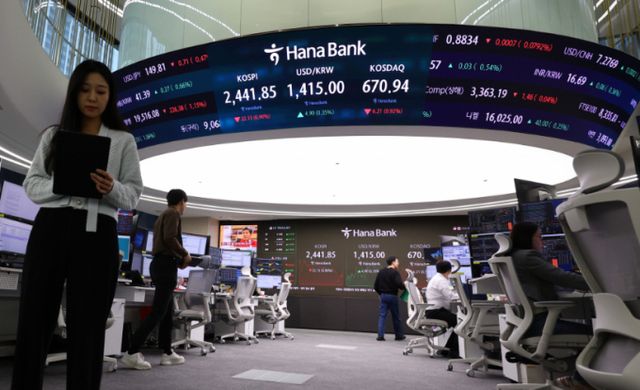 사진은 서울 중구 하나은행 딜링룸. 사진은 기사 내용과 직접적인 관련이 없음./사진=뉴시스 황준선 기자 