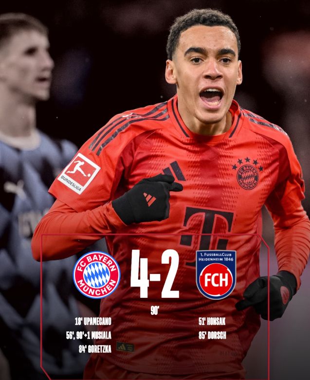 김민재가 풀타임 활약한 바이에른 뮌헨이 하이덴하임에 4-2로 승리했다. /사진=바이에른 뮌헨 구단 공식 인스타그램