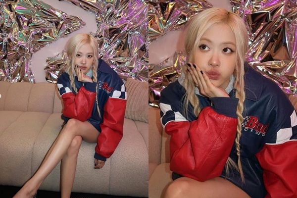 걸그룹 블랙핑크 멤버 로제가 하의실종룩을 선보였다. /사진=로제 인스타그램