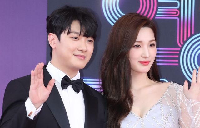 사진은 지난 2018년 서울 영등포구 여의도동 KBS 본관 시청자광장에서 열린 '2018 KBS 연예대상' 레드카펫 행사에 참석한 최민환과 율희. /사진=뉴스1