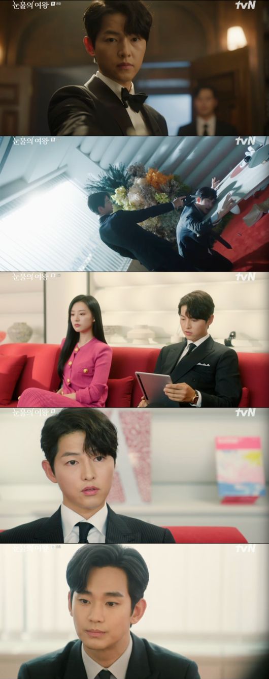 송중기가 '눈물의 여왕'에 특별출연, 짧지만 강한 인상을 남겼다. /사진=tvN '눈물의 여왕' 방송캡처