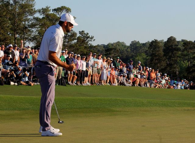 남자골프 시즌 첫 메이저대회인 마스터스 토너먼트 총상금이 2000만달러로 확정됐다. 사진은 3라운드 단독 선두 스코티 셰플러. /사진= 로이터