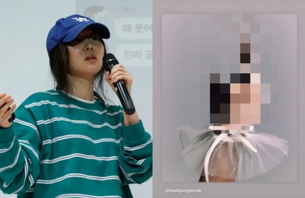 민희진 대표의 기자회견 중 아일릿의 디렉터가 인스타그램에 올린 사진이 화제다. 사진은 기자회견 중인 민희진 어도어 대표, 허세련 디렉터가 인스타그램에 올린 사진(왼쪽부터). /사진= 뉴스1, 허세련 디렉터 인스타그램 캡처 