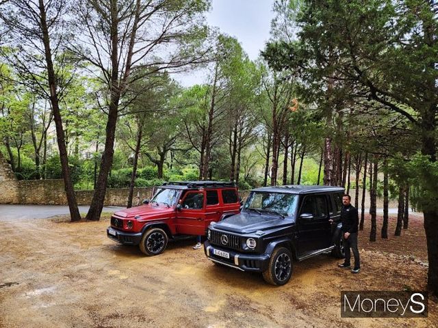 오프로드 시승을 위해 대기 중인 메르세데스-AMG G63 /사진=박찬규 기자