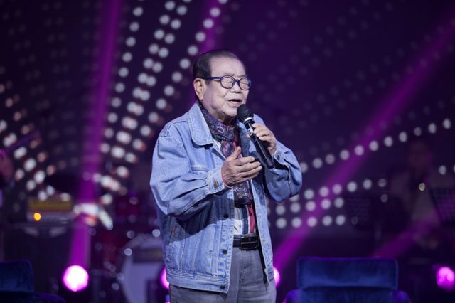 개그맨 송해의 마지막 '전국노래자랑'이 2022년 5월15일에 방영됐다. 사진은 송해가 지난 2021년 5월7일 온라인 중계로 진행된 비대면 토크 콘서트 '송해의 인생티비'를 진행하는 모습. /사진=머니투데이(지니픽 제공)