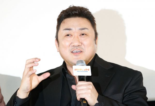 배우 마동석이 지난 16일 오후 서울 강남구 메가박스 코엑스에서 열린 '범죄도시4' 흥행 감사 쇼케이스에 참석했다. /사진=뉴스1
