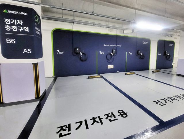 건설업계가 새로운 사업에 도전하며 매출 다변화를 꾀하고 있다. 사진은 현대엔지니어링이 운영하고 있는 전기차 충전시설. /사진=현대엔지니어링