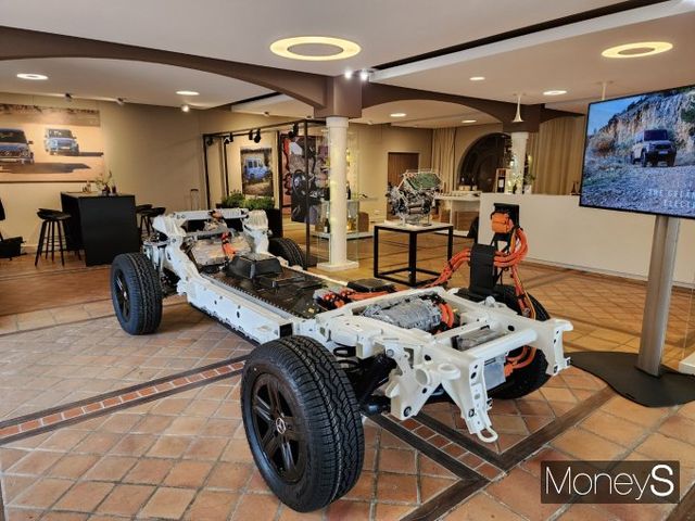 메르세데스-벤츠 전기 G-클래스의 하부 구조물 /사진=박찬규 기자