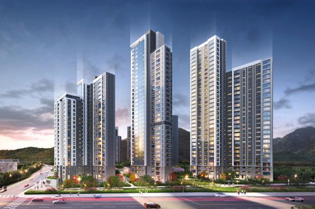 롯데건설이 안양 종합운동장 북측 재개발사업에 나선다. 사진은 안양 종합운동장 북측 재개발 투시도. /사진=롯데건설