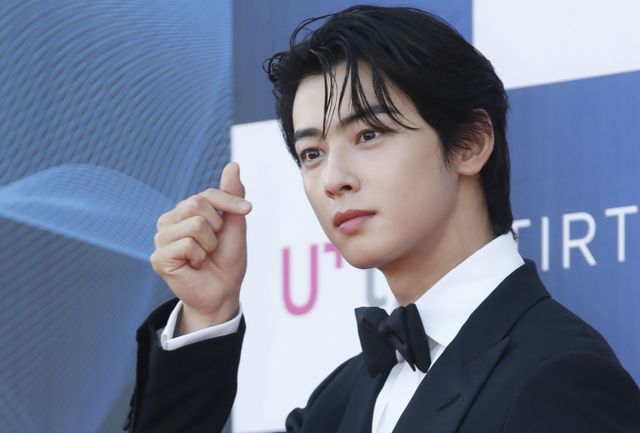 가수 성시경이 후배인 아스트로 차은우를 향한 애정을 드러냈다.사진은 지난해 7월 인천 중구 파라다이스시티 크로마에서 진행된 ‘제2회 청룡시리즈어워즈’에 참석한 배우 차은우. /사진=뉴스1