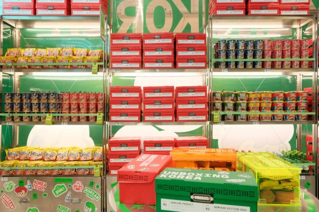 오뚜기는 올해를 글로벌 확장 원년으로 삼고 해외 마케팅을 강화할 예정이다. 해외 매장에 진열된 오뚜기 제품들. /사진=오뚜기