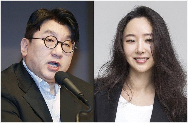 하이브는 민희진 어도어 대표와의 갈등으로 주가가 하락세다. /사진=뉴시스, 어도어