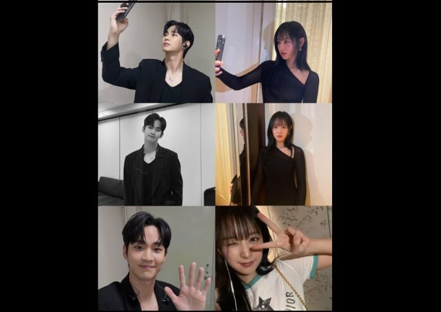  배우 김수현이 SNS에 올린 사진을 '빛삭'(빛의 속도로 삭제)한 가운데 누리꾼들이 김지원과의 럽스타그램이 아니냐는 의혹을 제기했다. /사진=김수현, 김지원 인스타그램