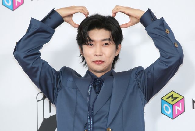 임영웅이 6월 가수별 써클지수 점유율 톱3를 기록했다. 사진은 임영웅이 지난해 인천남동체육관에서 열린 '2023 더팩트 뮤직 어워즈'에 참석했던 모습. /사진=뉴스1