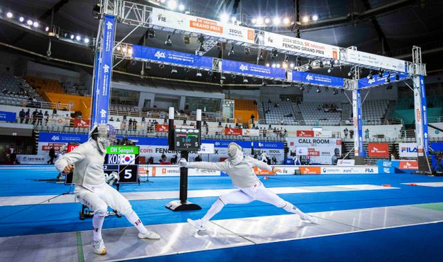 SK텔레콤이 개최하는 펜싱 그랑프리는 국내 선수들의 국제 경기 경험에 도움을 줬다는 평이다. /사진=SKT