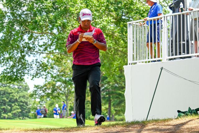 파리 올림픽 남자골프 동메달리스트 마쓰야마 히데키가 PGA 투어 플레이오프 1차전 3라운드에서 단독 선두로 올라섰다. /사진= 로이터