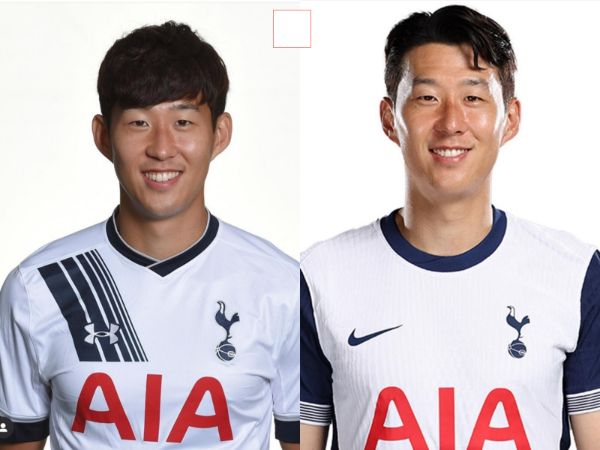 토트넘 홋스퍼가 다수의 손흥민 사진을 구단 공식 채널에 게시하며 손흥민에 대한 애정을 선보였다. 사진은 토트넘 입단 첫 해 손흥민의 프로필 사진(왼쪽)과 올해 손흥민의 프로필 사진. /사진=토트넘 공식 인스타그램