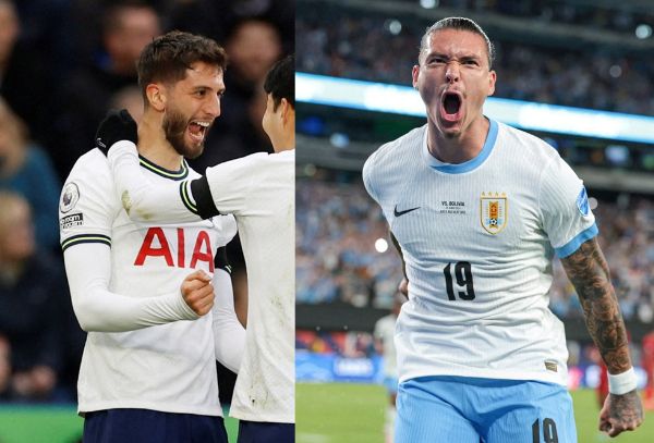 지난달 11일 코파 아메리카 준결승에서 콜롬비아 팬들과 몸싸움을 벌인 우루과이 선수 5명이 A매치 출전 정지 및 벌금 처분을 받았다. 사진은 손흥민 동료 로드리고 벤탄쿠르(왼쪽)와 리버풀 공격수 다윈 누녜스(오른쪽)의 모습. /사진=로이터