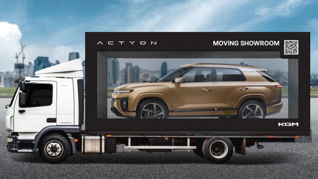 KGM 액티언 무빙 쇼룸 이벤트 실시/사진=KG모빌리티