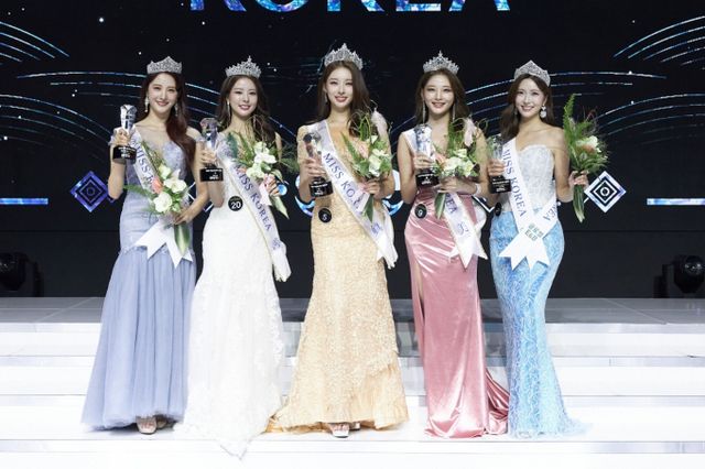 (왼쪽부터) '엠파크 상' 이재원, '선(善)' 박희선, '진(眞)' 김채원, '미(美)' 윤하영, '글로벌이앤비 상' 박나현 /사진=글로벌이앤비