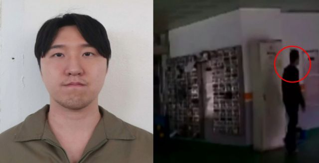 여자친구를 살해하고 그의 모친도 살해하려다 실패한 김레아가 검찰로부터 무기징역을 구형받았다. 사진은 범행 후 걸어나오는 김레아. /사진=(왼쪽부터) 수원지검 제공. JTBC 보도화면 캡처.