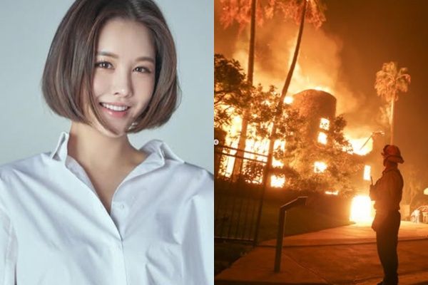 방송인 박은지가 LA 산불 상황을 전해 안타까움을 자아냈다. /사진=박은지 인스타그램