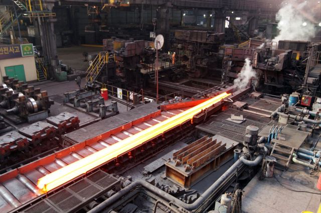 현대제철이 생산한 H형강. /사진=현대제철