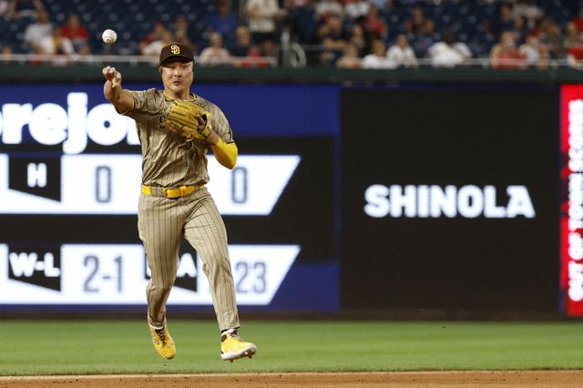 자유계약선수가 된 김하성이 뉴욕 양키스와 어울리는 선수로 꼽혔다. 사진은 2024시즌 샌디에이고 파드리스에서 활약한 김하성의 모습. /사진=로이터