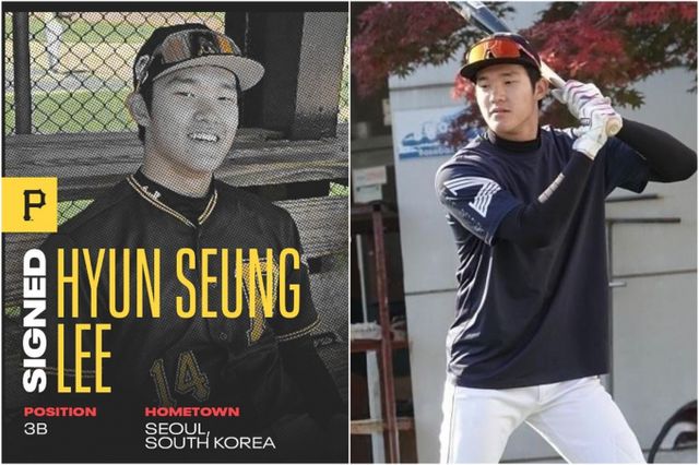 피츠버그 파이리츠가 2008년생 유망주 이현승을 영입했다. 사진은 한국인 3루수 이현승의 이적 소식을 전하는 모습. /사진=영 벅스 인스타그램 캡처