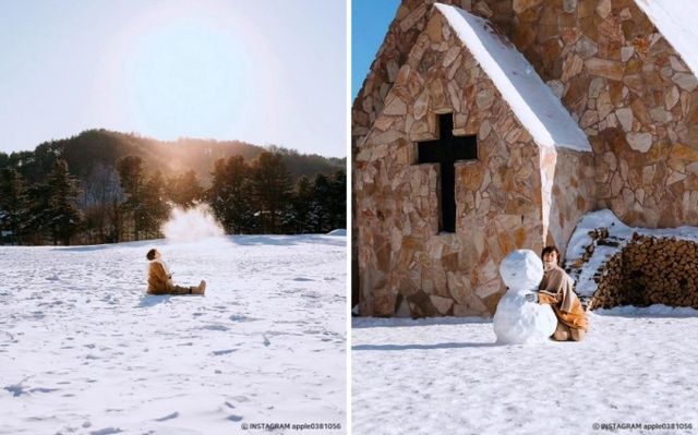 겨울의 실버벨 교회는 신비로운 매력이 더해진다. /사진=한국관광공사