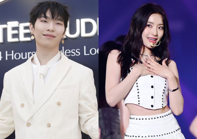 '악뮤(AKMU)' 멤버 이찬혁(왼쪽)과 걸그룹 '프로미스나인' 멤버 이새롬이 결별설에 휩싸였다./사진=뉴스1, 머니투데이