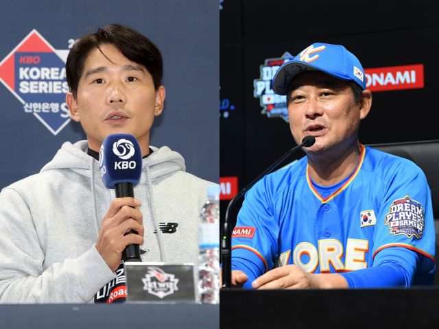 KT위즈가 2024시즌을 끝으로 현역에서 물러난 박경수 코치와 베테랑 이종범 코치 등의 보직을 확정지었다. 사진은 2025시즌을 앞두고 KT위즈에 합류한 박경수 코치(왼쪽)와 이종범 코치. /사진=뉴스1 