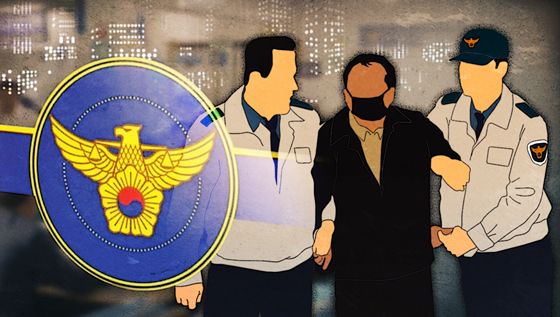 경찰 순찰차를 포함한 차량 9대를 둔기로 파손한 50대 남성이 체포됐다. /삽화=머니투데이