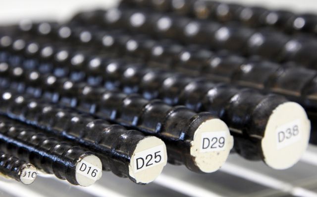 현대제철 전기로에서 생산한 탄소저감형 철근. /사진=현대제철