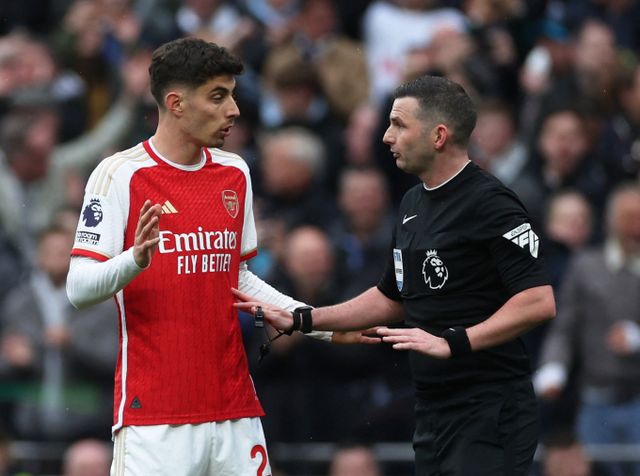 아스널FC의 공격수 카이 하베르츠에게 살해 협박 메시지를 보낸 범인이 붙잡혔다. 사진은 2024-25시즌 아스널FC에서 활약 중인 카이 하베르츠의 모습. /사진=로이터