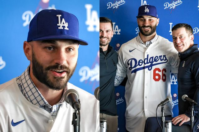 LA다저스가 샌디에이고 파드리스 출신 불펜 투수 태너 스캇을 영입했다. 사진은 다저스에 공식 입단한 태너 스캇의 모습. /사진=LA다저스 엑스 캡처