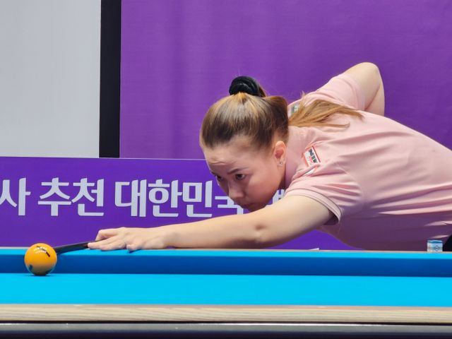 LPBA 8차 투어에 나선 20대 선수들이 PQ라운드 진출에 성공했다. 사진은 22일 경기 고양킨텍스 PBA스타디움에서 열린 '웰컴저축은행 PBA-LPBA 챔피언십' LPBA PPQ(1차예선)라운드에 출전한 응우옌호앙옌니의 모습. /사진=프로당구협회(PBA)